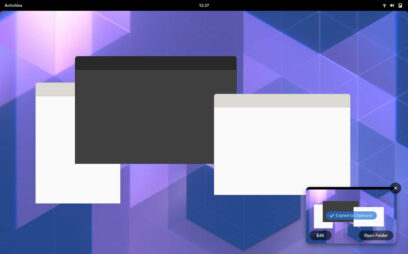 GNOME Shell, zpracování snímku obrazovky